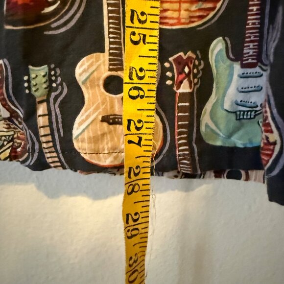 Reyn Spooner 'Art Of Eddy Y' Guitar Print Button-Up Shirt Sz XXL - Picture 6 of 6
